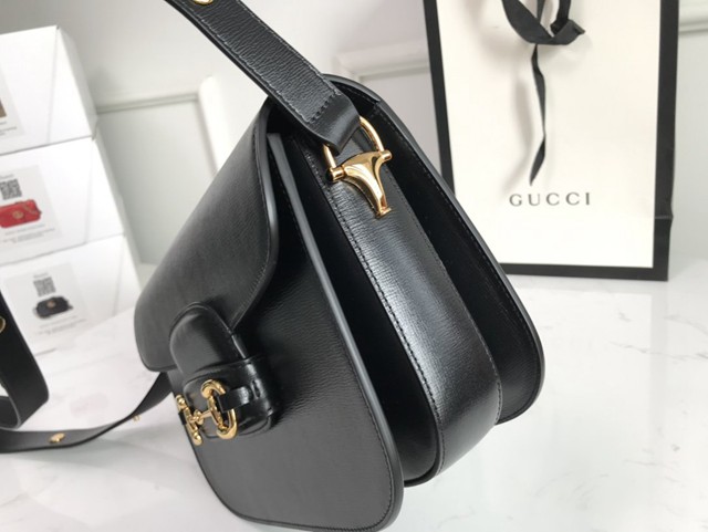 Gucci經典款女包 602204 古馳1955 Horsebit Bag 經典馬銜扣 Gucci爆款女士單肩斜挎包  gqy3912